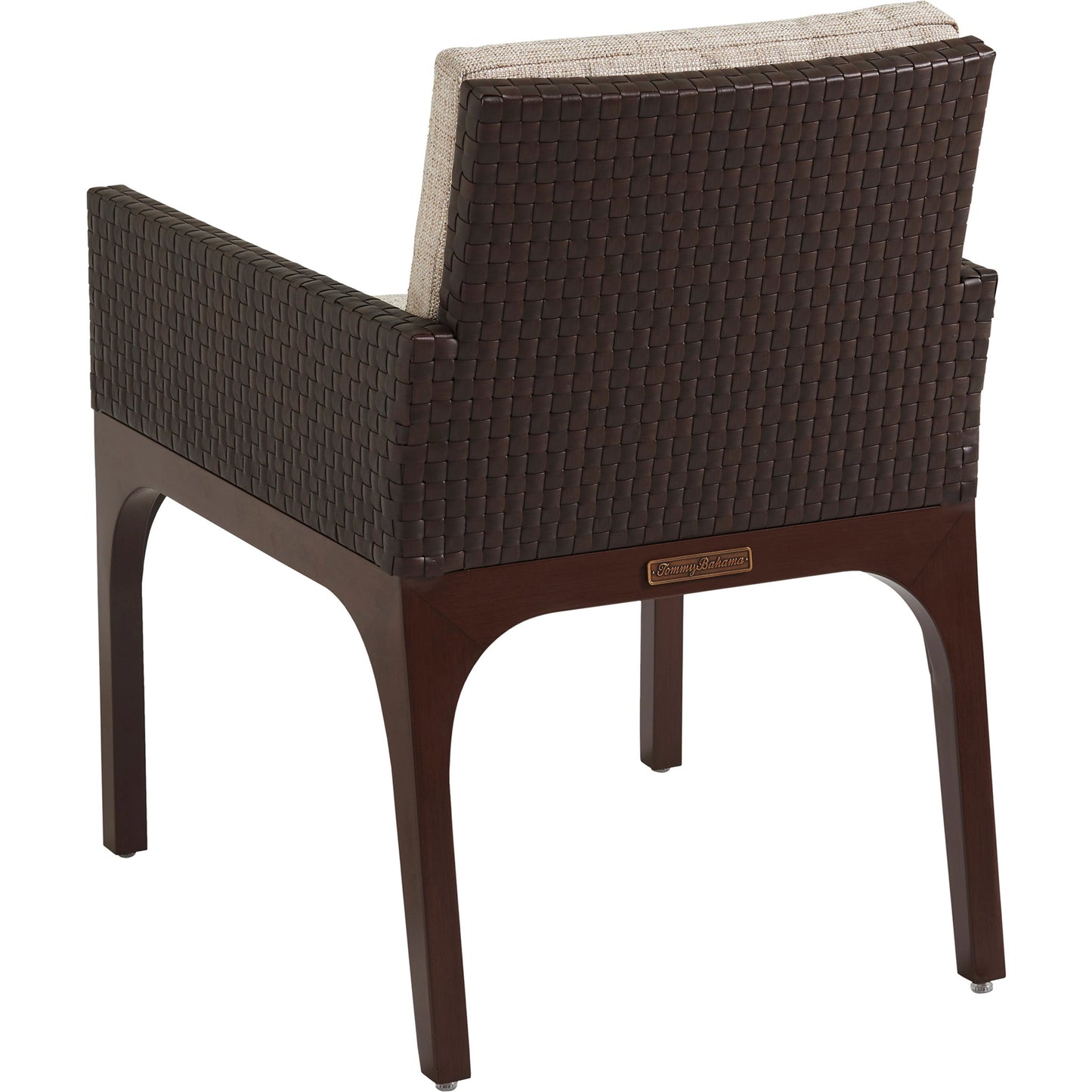 002 SI-1962917 | Additional Silo | Abaco Arm Dining Chair by Tommy Bahama Outdoor in english walnut. Made from unique in a transitional style.