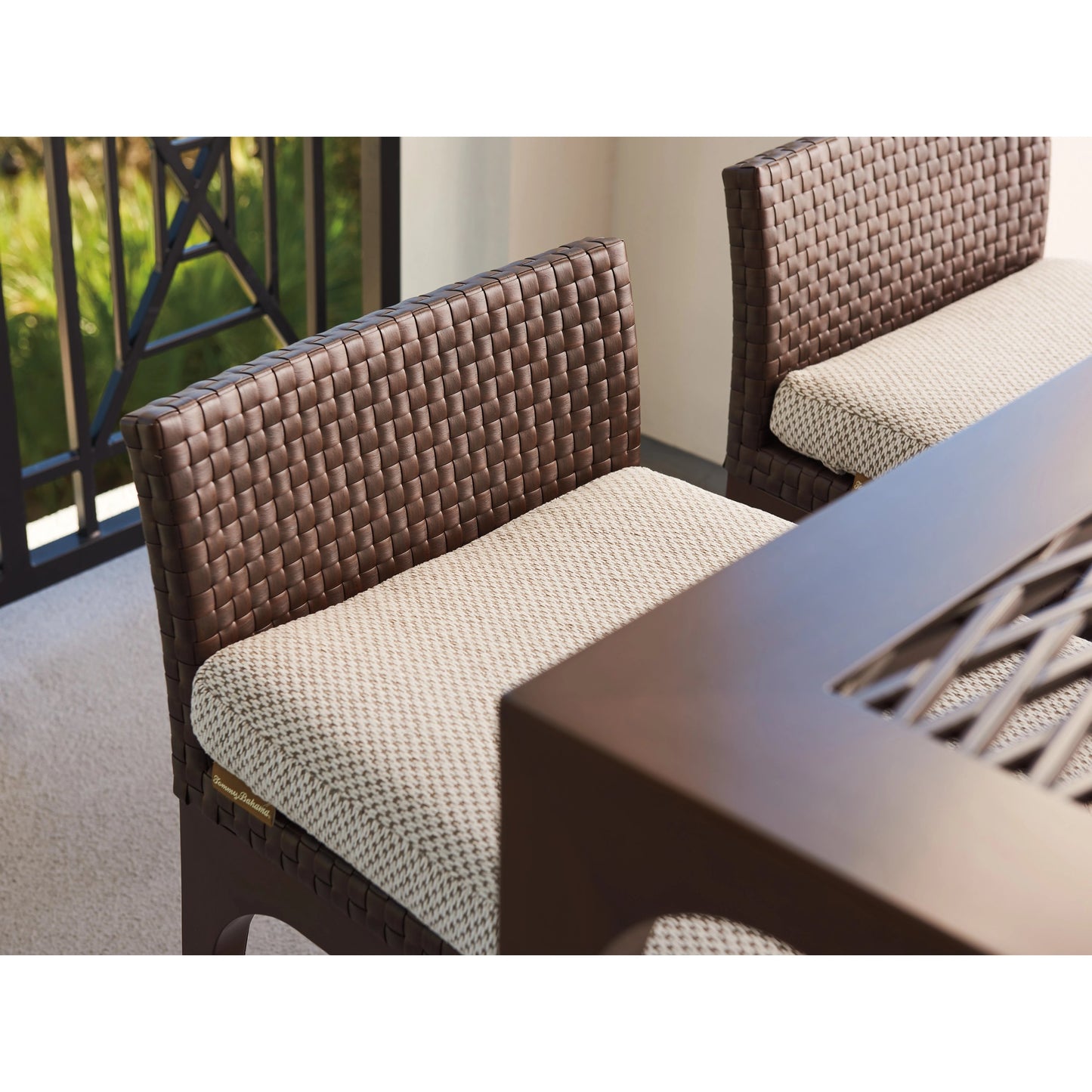 002 SI-1962920 | Additional Silo | Abaco Counter Stool by Tommy Bahama Outdoor in english walnut. Made from unique in a transitional style.