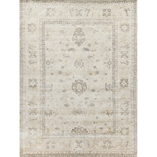 Antique Weave Oushak Rug - Ivory, Brown by Exquisite Rugs in ivory, brown. Made from new zealand wool in a unique style.