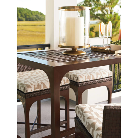 Abaco High/Low Bistro Table by Tommy Bahama Outdoor in english walnut. Made from unique in a transitional style.