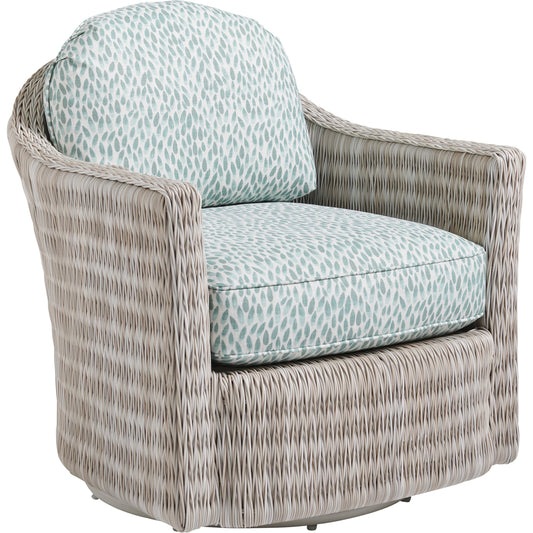 001 SI-1962933 | Primary Silo | Seabrook Swivel Lounge Chair by Tommy Bahama Outdoor in oyster white. Made from unique in a modern style.