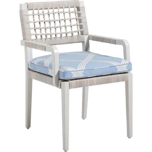 Seabrook Arm Dining Chair by Tommy Bahama Outdoor in oyster white. Made from unique in a cottage & farmhouse style.