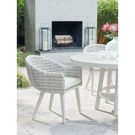 Seabrook Arm Chair by Tommy Bahama Outdoor in oyster white. Made from unique in a cottage & farmhouse style.