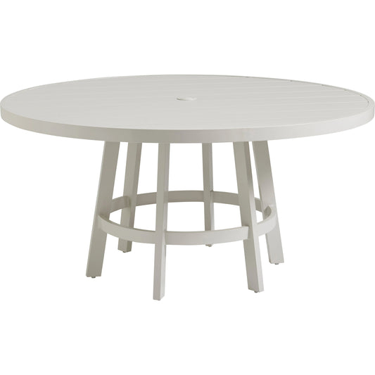001 SI-1962947 | Primary Silo | Seabrook Round Dining Table by Tommy Bahama Outdoor in oyster white. Made from unique in a modern style.