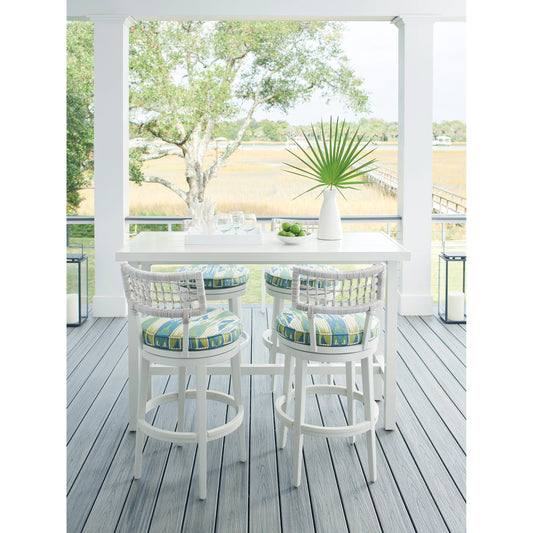 Seabrook High/Low Bistro Table by Tommy Bahama Outdoor in oyster white. Made from unique in a modern style.