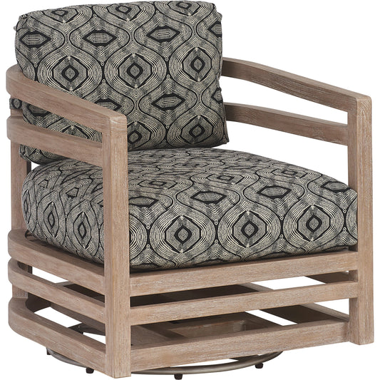 001 SI-2013289 | Primary Silo | Stillwater Cove Pattern Swivel Lounge Chair by Tommy Bahama Outdoor in light taupe, ivory cerusing. Made from unique in a modern style.