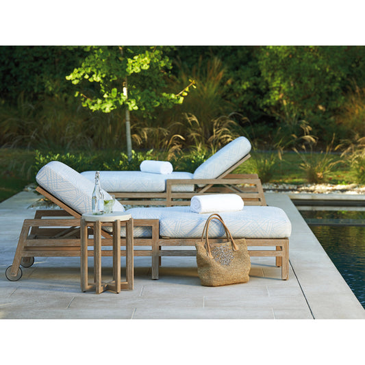 Stillwater Cove Chaise Lounge by Tommy Bahama Outdoor in light taupe, ivory cerusing. Made from unique in a modern style.