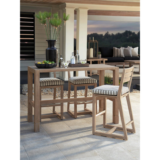 Stillwater Cove High/Low Bistro Table by Tommy Bahama Outdoor in light taupe, ivory cerusing. Made from unique in a modern style.