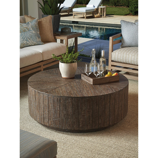 Stillwater Cove Round Cocktail Table by Tommy Bahama Outdoor in dark mocha. Made from unique in a modern style.