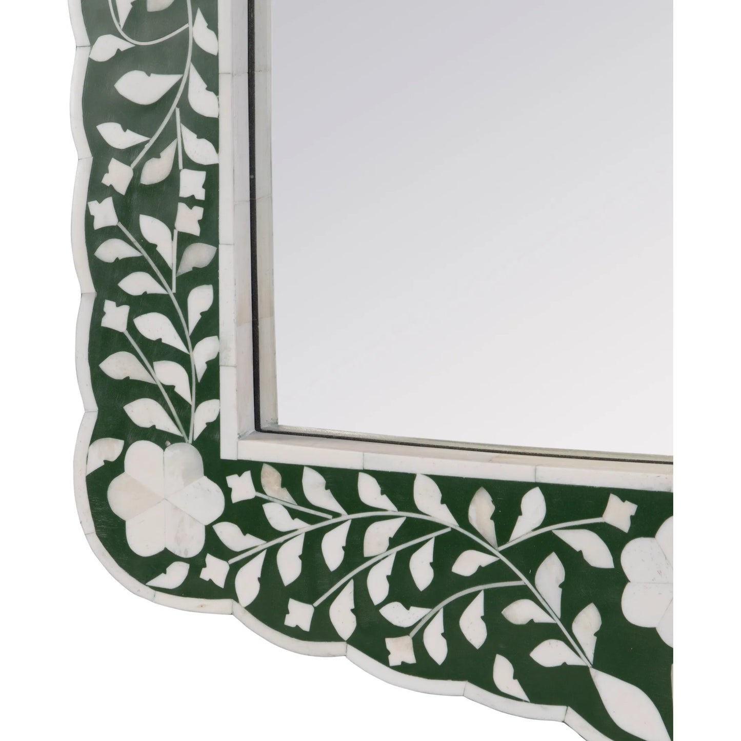 008 SI-2379638 | Closeup | Vivienne Bone Inlay Vertical Accent Wall Mirror by Butler Specialty Company. Made from mdf, mirror, bone, resin in a traditional style.