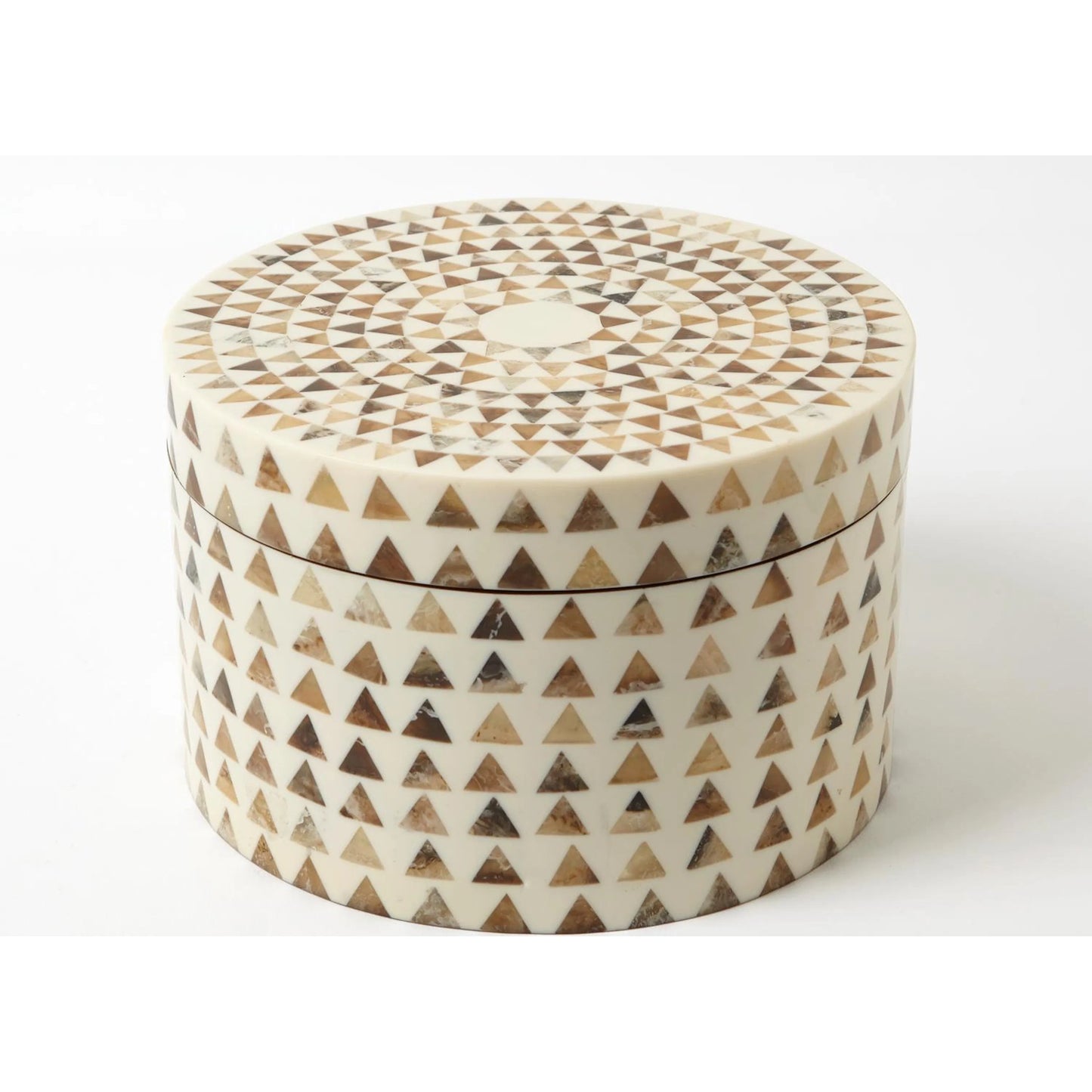 003 SR-702230,SR-702231 | Unknown | Triangle Round Stripe Box by Global Views. Made from mdf in a eclectic & global style.