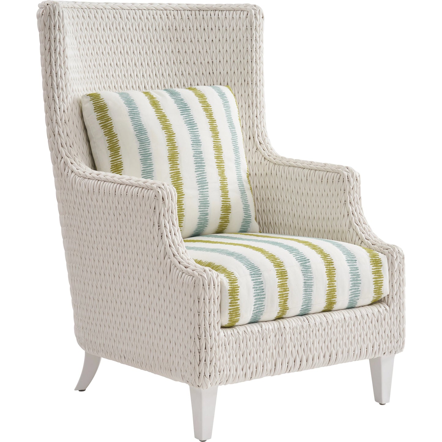 001 SI-2013312 | Additional Silo | Ocean Breeze Promenade Wing Chair by Tommy Bahama Outdoor in pearl white. Made from unique in a coastal style.