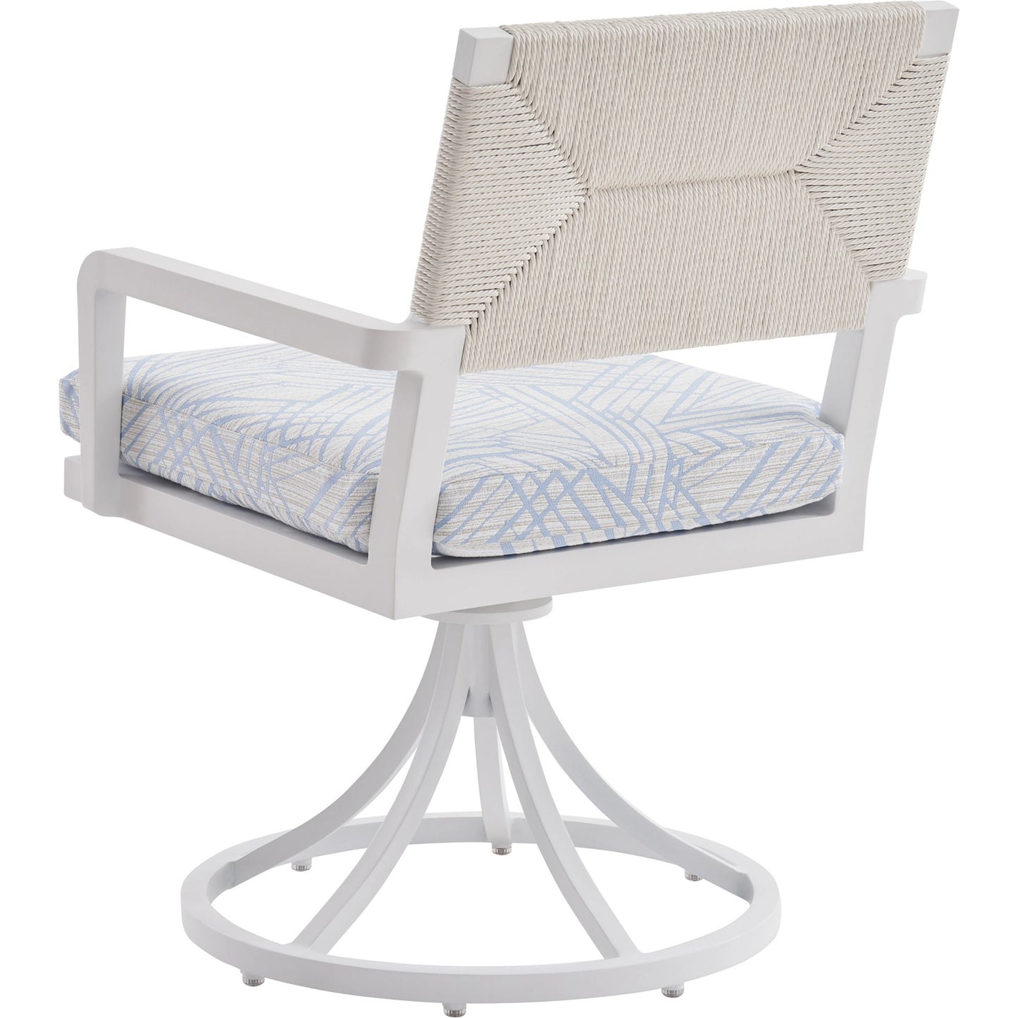 002 SI-2013317 | Additional Silo | Ocean Breeze Promenade Swivel Rocker Arm Chair by Tommy Bahama Outdoor in pearl white. Made from unique in a coastal style.