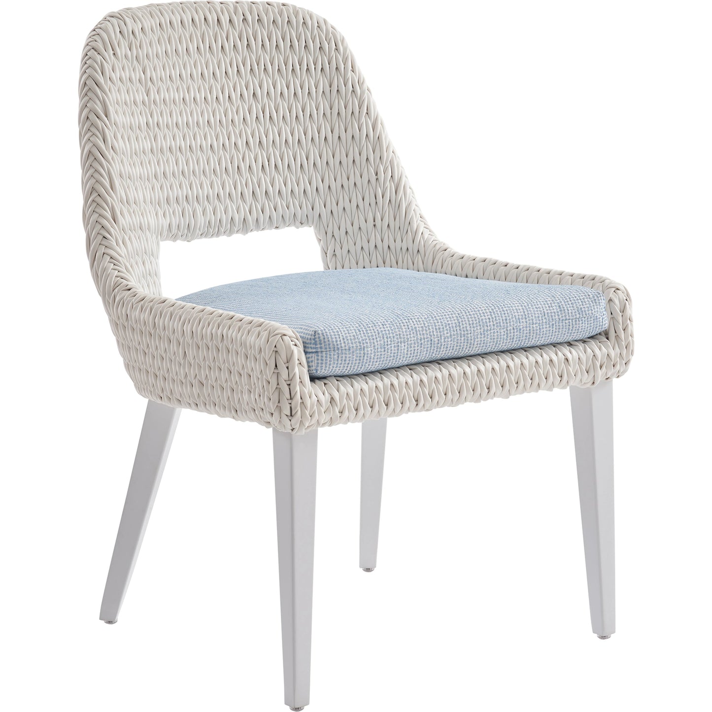 001 SI-2013320 | Additional Silo | Ocean Breeze Promenade Occasional Dining Chair by Tommy Bahama Outdoor in pearl white. Made from unique in a coastal style.