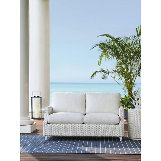 Ocean Breeze Promenade Loveseat by Tommy Bahama Outdoor in pearl white. Made from unique in a modern style.