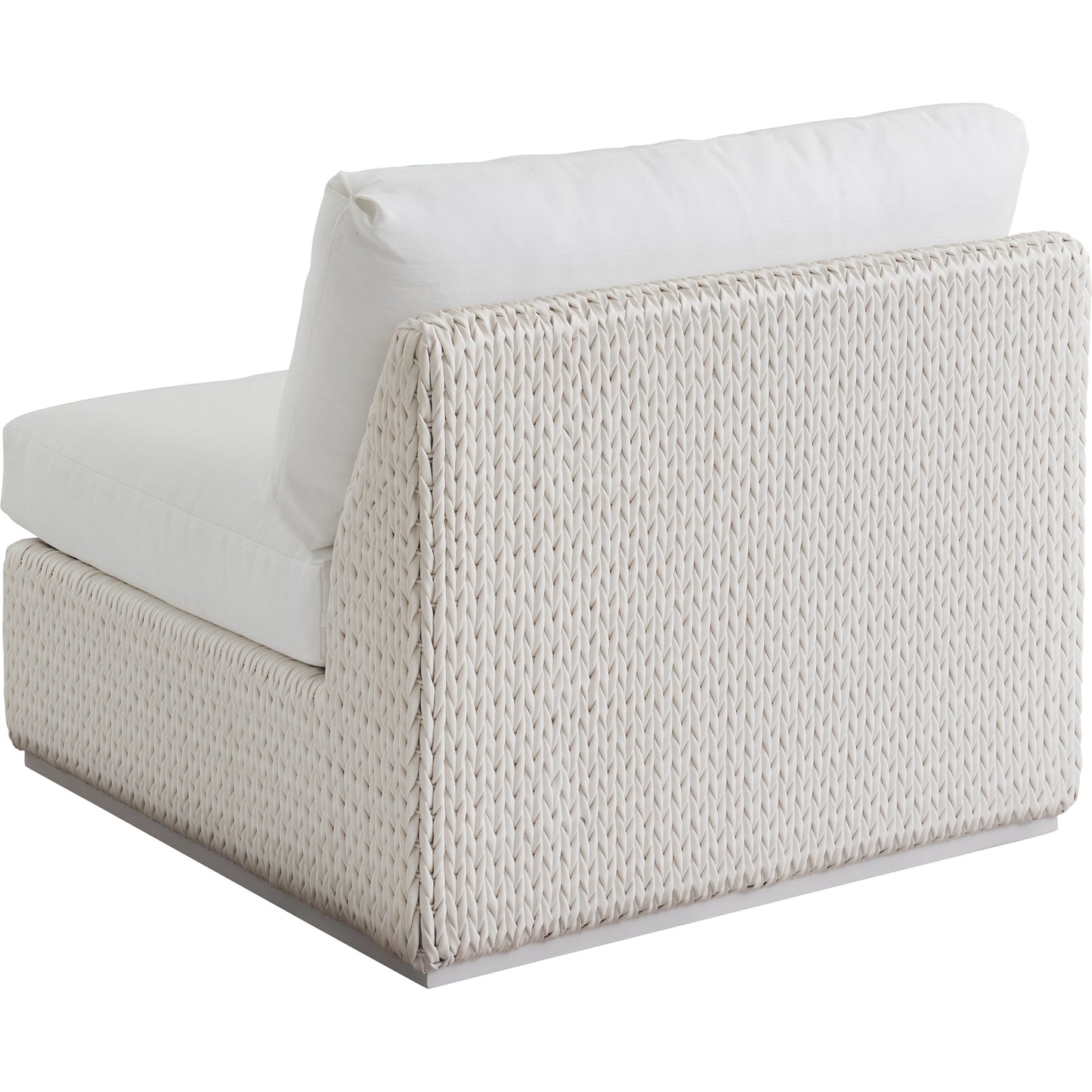 002 SI-2136953 | Additional Silo | Ocean Breeze Promenade Armless Chair by Tommy Bahama Outdoor in pearl white. Made from unique in a modern style.