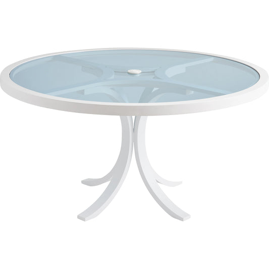 001 SI-2013328 | Primary Silo | Ocean Breeze Promenade Round Dining Table by Tommy Bahama Outdoor in white. Made from unique in a coastal style.