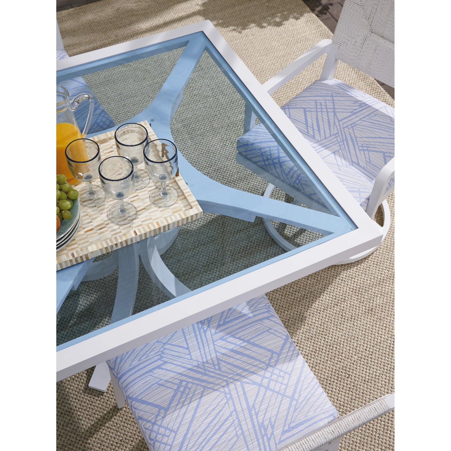 002 SI-2013330 | Additional Silo | Ocean Breeze Promenade Rectangular Dining Table by Tommy Bahama Outdoor in white. Made from unique in a coastal style.