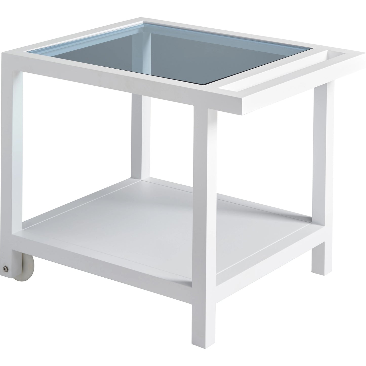 003 SI-2013335 | Additional Silo | Ocean Breeze Promenade Serving End Table by Tommy Bahama Outdoor in white. Made from unique in a coastal style.