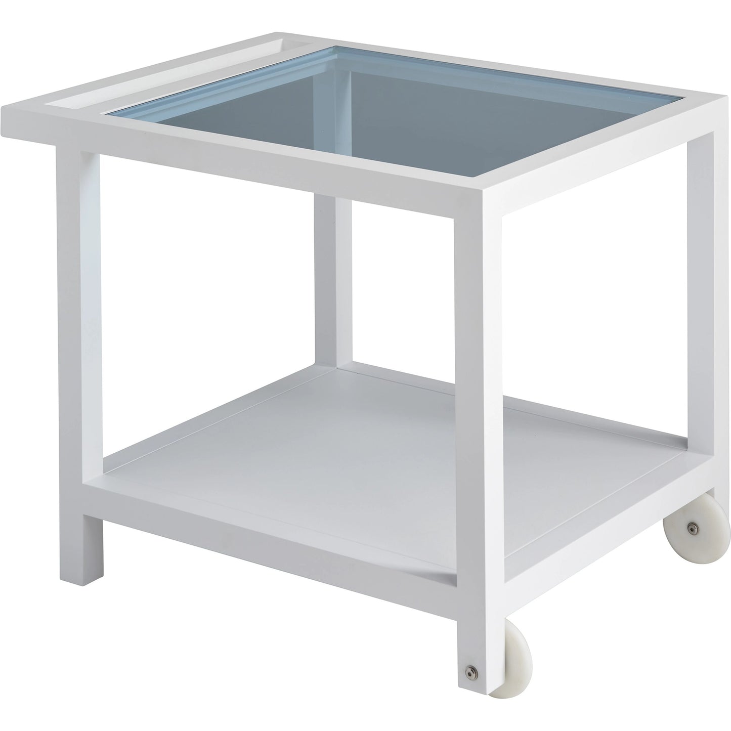 001 SI-2013335 | Additional Silo | Ocean Breeze Promenade Serving End Table by Tommy Bahama Outdoor in white. Made from unique in a coastal style.