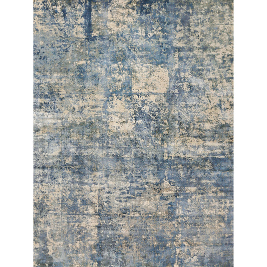 Koda 3461 Rug by Exquisite Rugs in blue, ivory. Made from bamboo silk in a unique style.