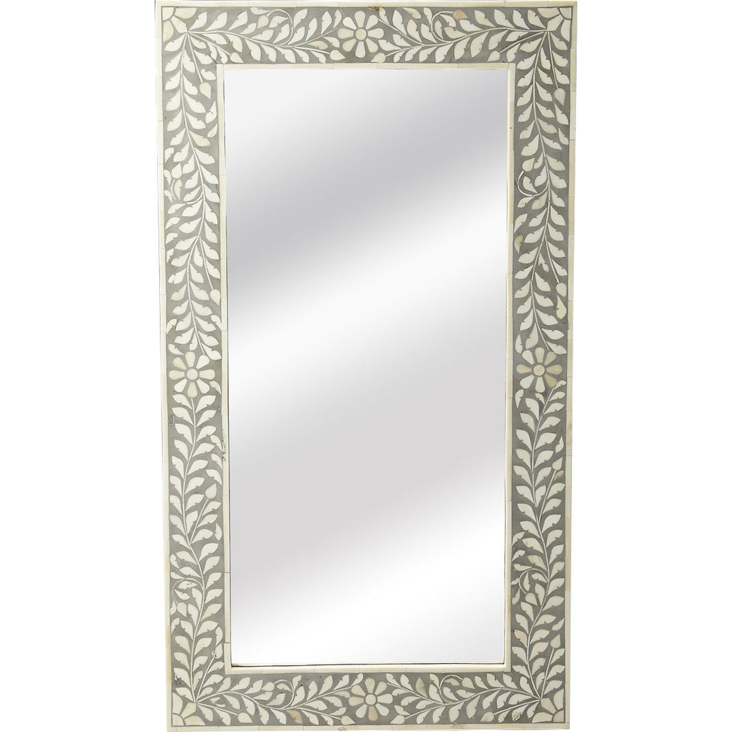 001 O-BUTLER-3479321 | Additional Silo | Vivienne Wall Mirror III by Butler Specialty Company in gray and gray bone inlay. Made from select wood solids, mdf, resin, bone inlay in a modern style.