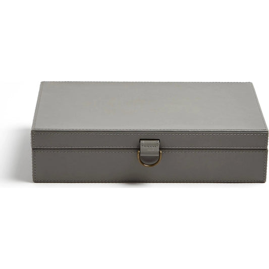 Marbled Leather D Ring Box by Global Views. Made from unique in a transitional style.
