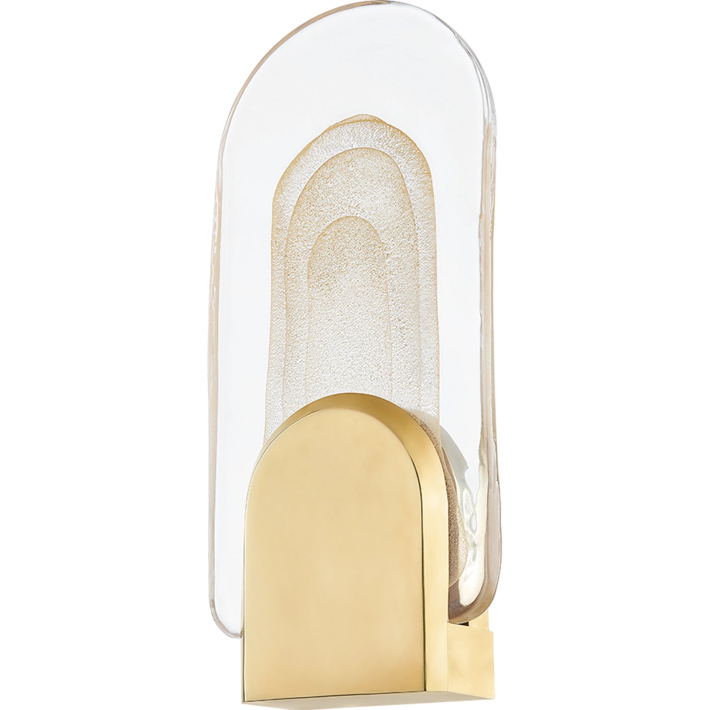 001 SI-2055004 | Primary Silo | Morganite 1 Light Sconce by Corbett in vintage brass. Made from brass in a modern style.