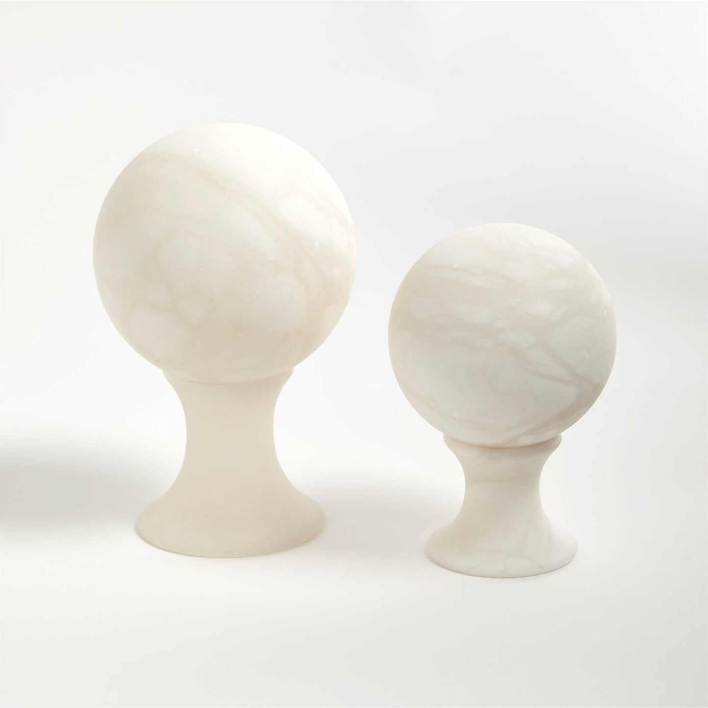 003 SR-827616,SR-827617 | Additional Silo | Alabaster Sphere Stand by Global Views. Made from alabaster in a eclectic & global style.
