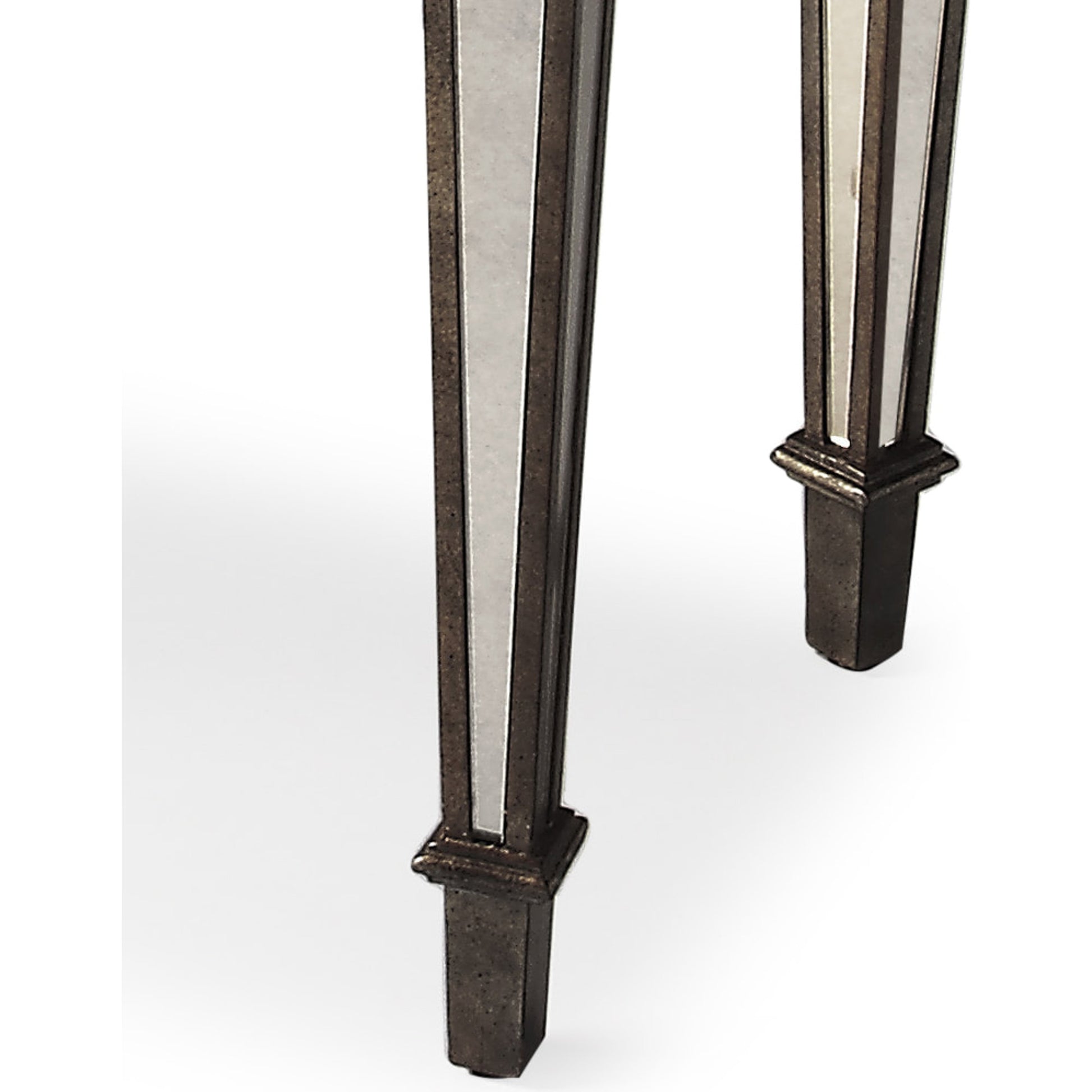 Constance Mirrored Vanity by Butler Specialty Company in silver and mirror. Made from poplar solids, mdf in a transitional style.