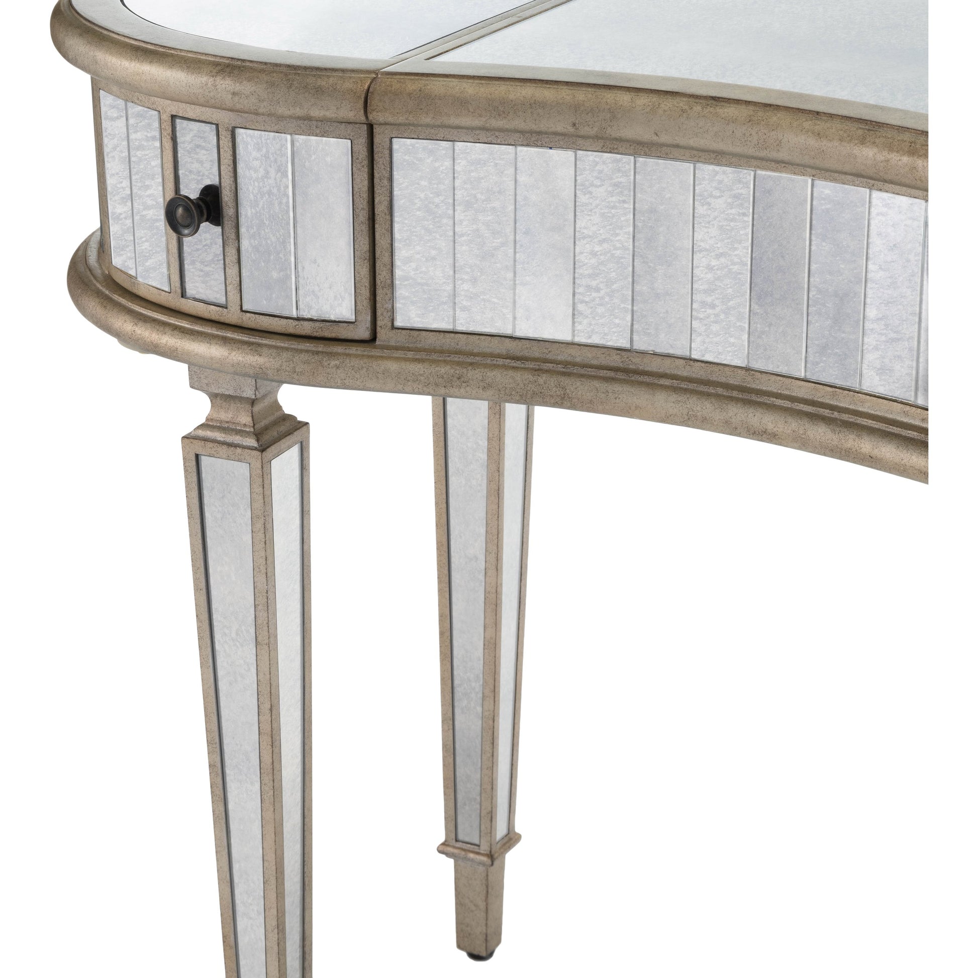 Constance Mirrored Vanity by Butler Specialty Company in silver and mirror. Made from poplar solids, mdf in a transitional style.