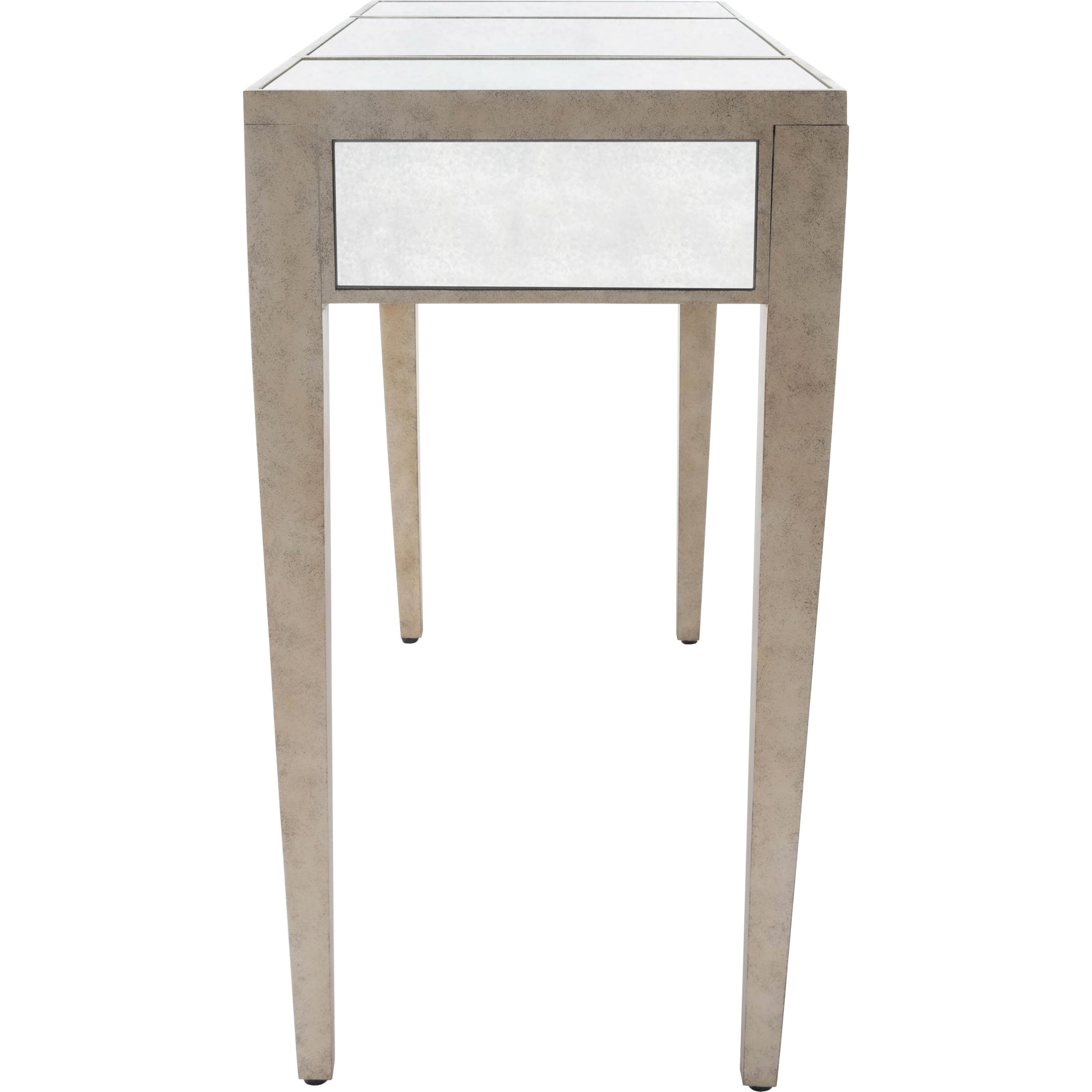 Constance Mirrored Vanity by Butler Specialty Company in silver and mirror. Made from poplar solids, mdf in a transitional style.