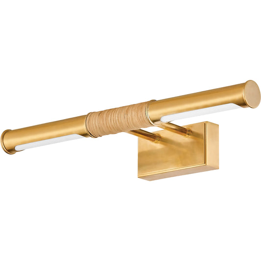 Hallstead 1 Light Picture Light by Hudson Valley in aged brass. Made from brass in a modern style.