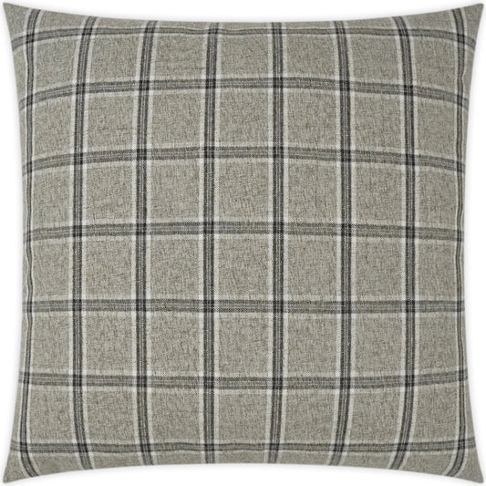 Mayfair Throw Pillow by DV Kap Home in zinc. Made from 65% polyester, 20% acrylic, 15% linen in a modern style.
