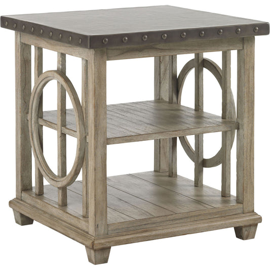 Wyatt Lamp Table by Lexington. Made from unique in a rustic style.