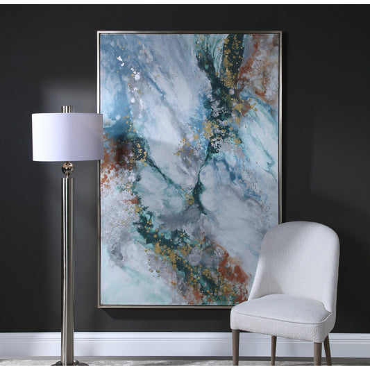 Mercury Hand Abstract Art by Uttermost in multi. Made from pine, canvas, acrylic in a modern style.