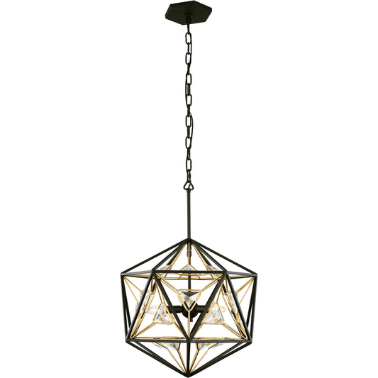 001 SI-1991475 | Primary Silo | Marcia Orb Pendant by Varaluz in matte black/french gold. Made from unique in a modern style.