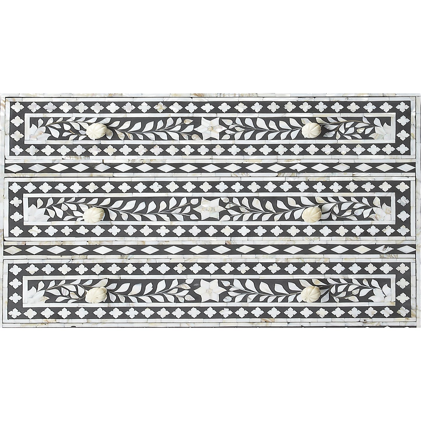 006 O-BUTLER-3559318 | Additional Silo | Bone Inlay Chest by Butler Specialty Company in black and black bone inlay. Made from mango wood solids, mdf, resin, bone in a modern style.