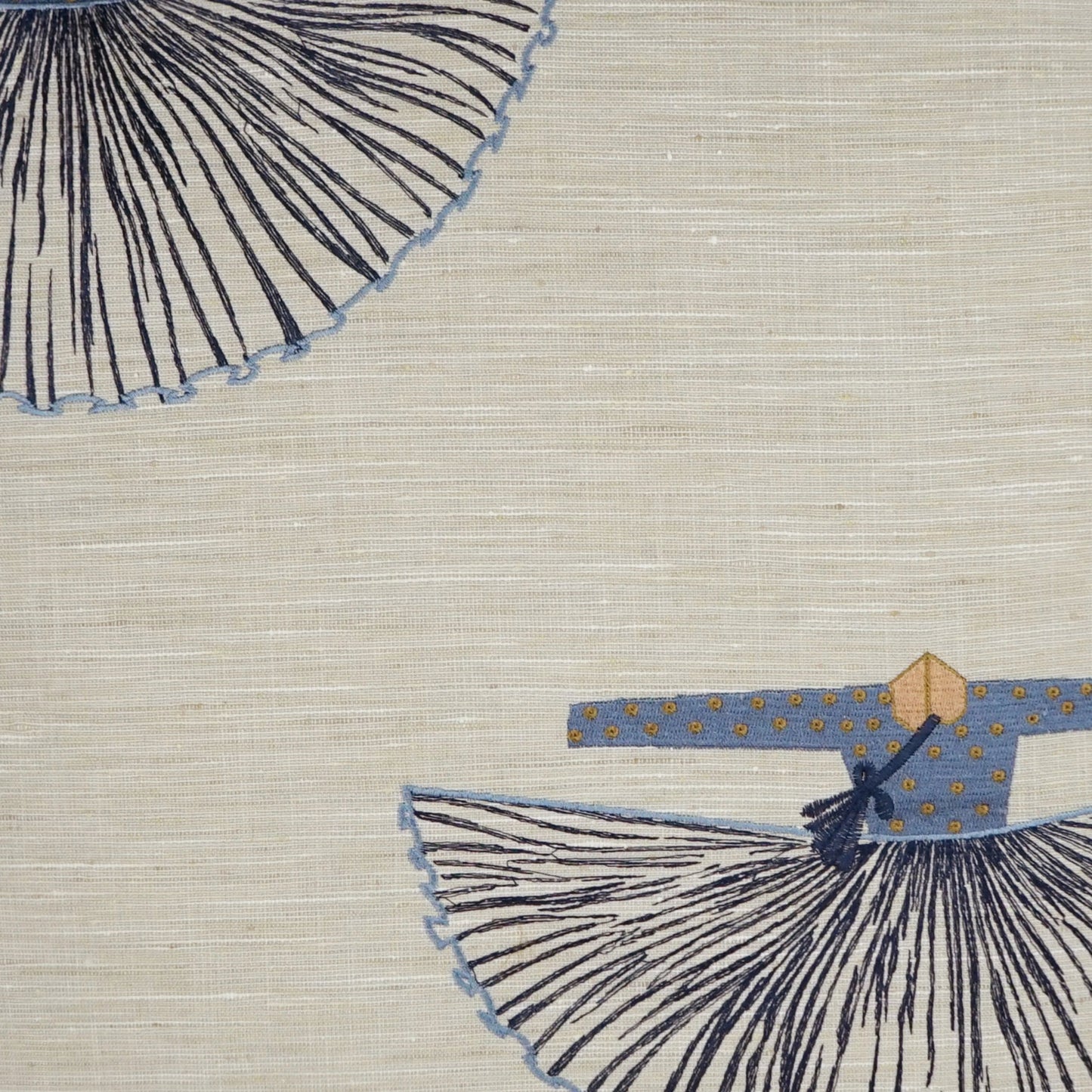 002 SI-2027918 | Closeup | Hakam Pillow by DV Kap Home in blue. Made from 100% polyester in a modern style.