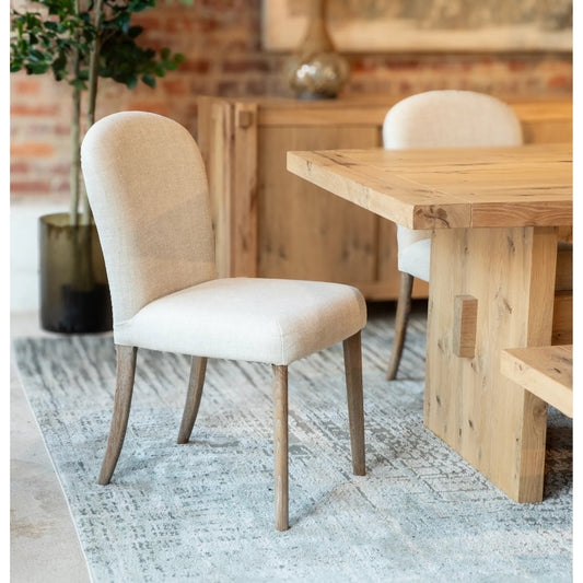 Alpine 80" Buffet by World Interiors in tan and natural. Made from oak wood in a transitional style.