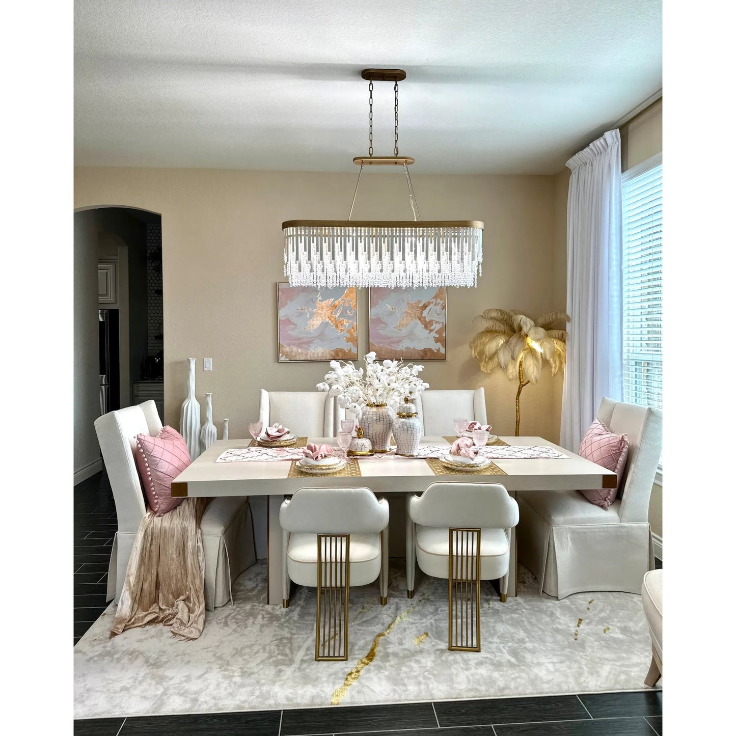 004 SI-1991458 | Lifestyle | Lafayette Linear Pendant by Varaluz in havana gold. Made from unique in a traditional style.