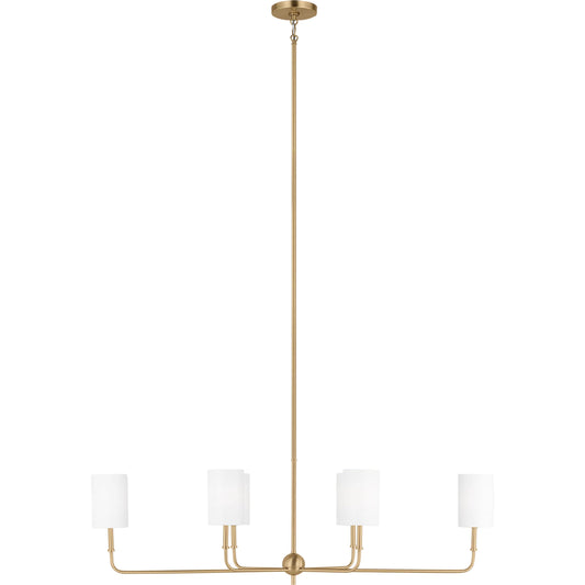 Foxdale Six Light Linear Chandelier by Visual Comfort & Co.. Made from steel in a modern style.