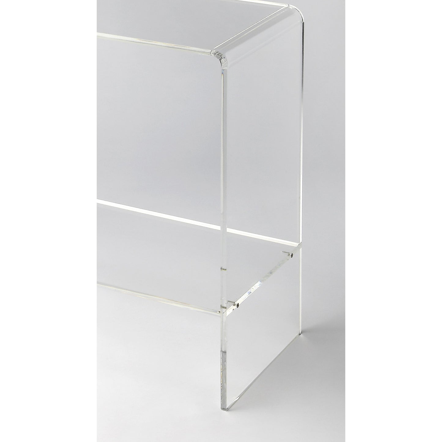 002 O-BUTLER-3610335 | Additional Silo | Crystal Clear Acrylic Console Table by Butler Specialty Company in clear and clear acrylic. Made from acrylic clear t13 mm in a modern style.