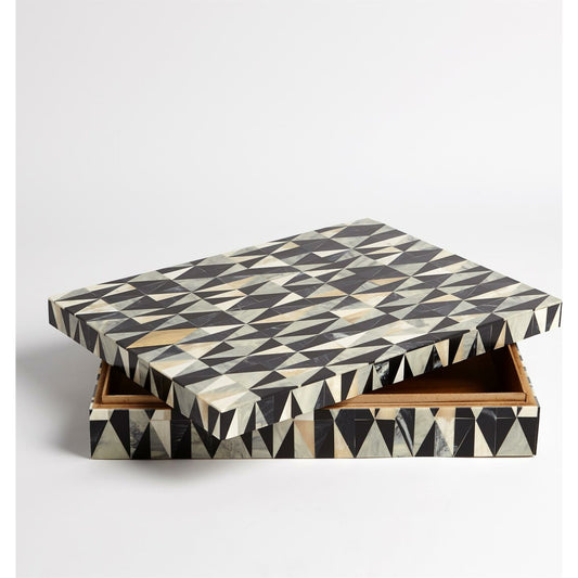 Brass Diamond Box by Global Views. Made from mdf, brass, resin in a eclectic & global style.