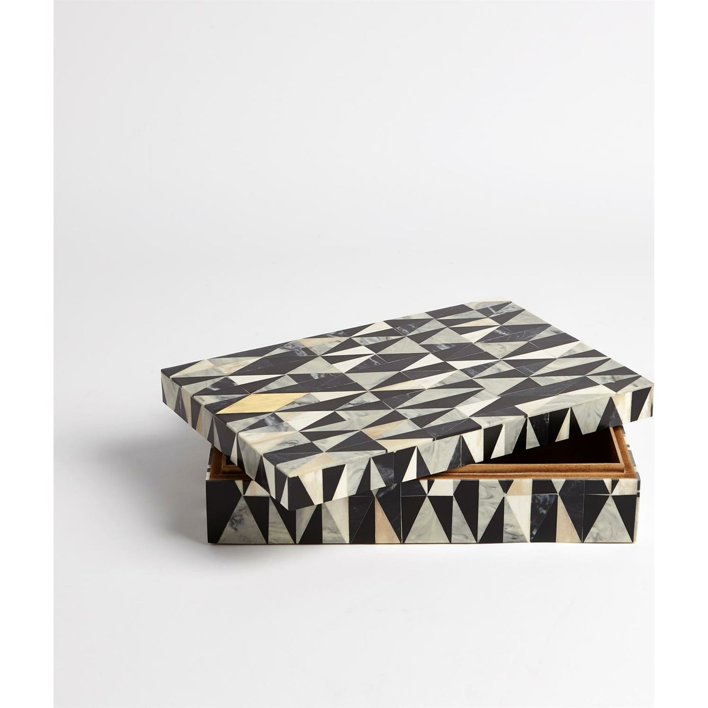 009 SR-890524,SR-890525 | Additional Silo | Brass Diamond Box by Global Views. Made from mdf, brass, resin in a eclectic & global style.