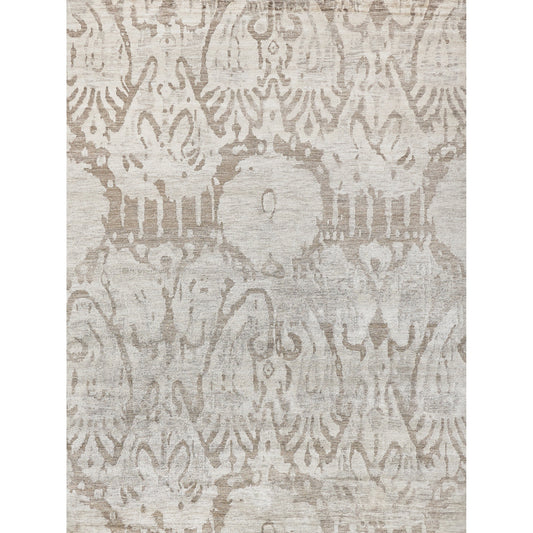 Antique'd Silk 3631 Rug by Exquisite Rugs in beige, light brown. Made from bamboo silk in a unique style.