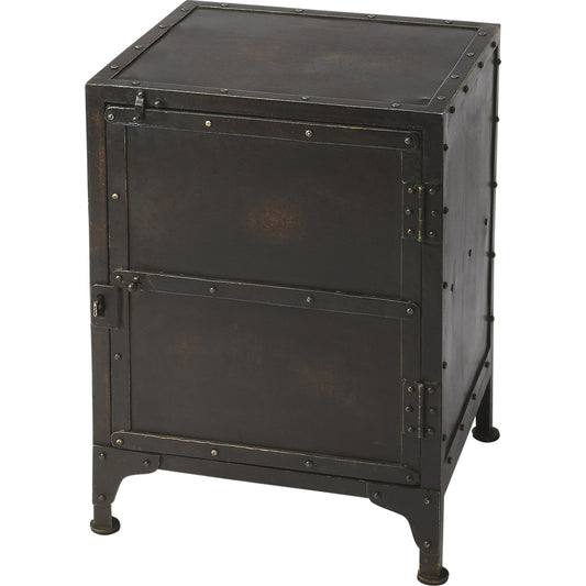 001 O-BUTLER-3642330 | Primary Silo | Owen Industrial Side Chest by Butler Specialty Company in black and industrial chic. Made from iron in a modern style.