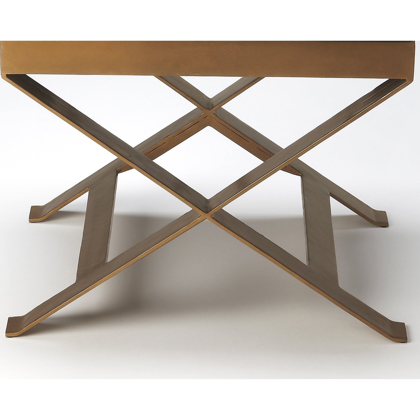 004 O-BUTLER-3644140 | Additional Silo | Rodrigo Stool by Butler Specialty Company in medium brown and butler loft. Made from iron, leather in a modern style.