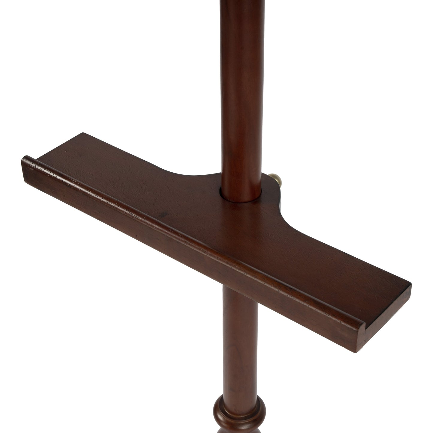 008 S-242434 | Closeup | Paddington Plantation Cherry Easel by Butler Specialty Company in dark brown and plantation cherry. Made from rubberwood, poplar hardwood solids in a traditional style.