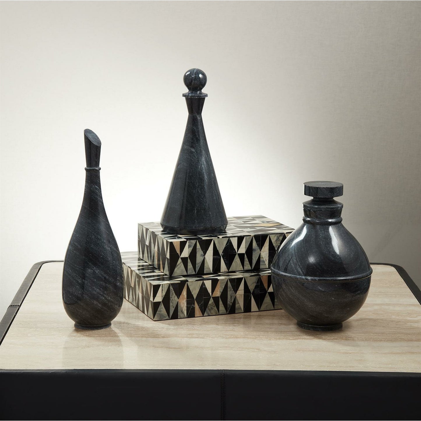 010 SR-890524,SR-890525 | Additional Silo | Brass Diamond Box by Global Views. Made from mdf, brass, resin in a eclectic & global style.